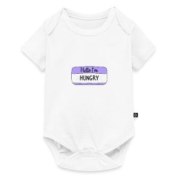 Bonjour j'ai faim, T-shirt drôle - Body à manches courtes Premium Bébé - blanc - Devant