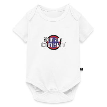 Moin aus Ostfriesland - Baby Premium Kurzarmbody - Weiß - Vorne