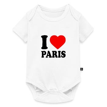 I love paris - Body à manches courtes Premium Bébé - blanc - Devant