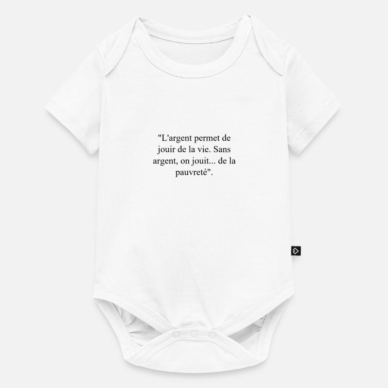 ₿TeeSee - Body à manches courtes Premium Bébé - blanc