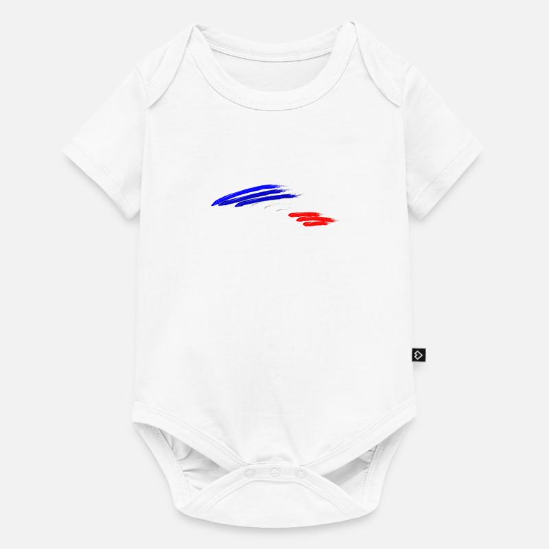 Drapeau national france drapeau couleurs creative - Body à manches courtes Premium Bébé - blanc