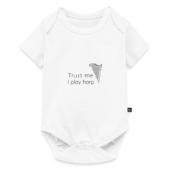 trust me, I play harp - Baby Premium short-sleeve bodysuit - white - Front