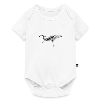 Blauwal - Baby Premium Kurzarmbody - Weiß - Vorne