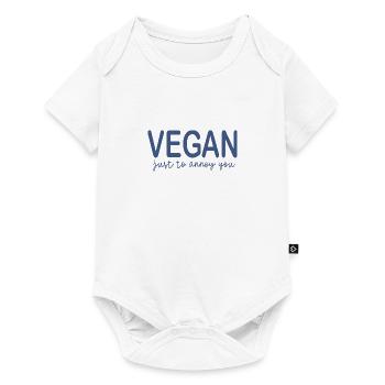 Végétalien juste pour vous embêter - Body à manches courtes Premium Bébé - blanc - Devant
