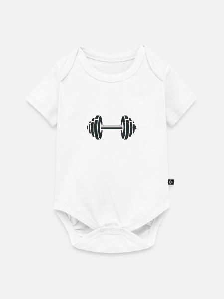 Hantel - Baby Premium Kurzarmbody - Weiß