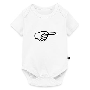Hand, Finger - rechts - Baby Premium Kurzarmbody - Weiß - Vorne