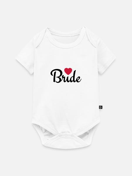 bride with heart 2c - Baby Premium Kurzarmbody - Weiß