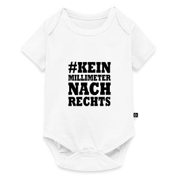 kein millimeter nach rechts - Baby Premium Kurzarmbody - Weiß - Vorne