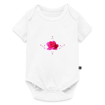 Rose - Body à manches courtes Premium Bébé - blanc - Devant