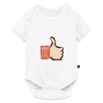 Thumbs up, thumbs down, emoji hand-drawn - Baby Premium short-sleeve bodysuit - white - Front
