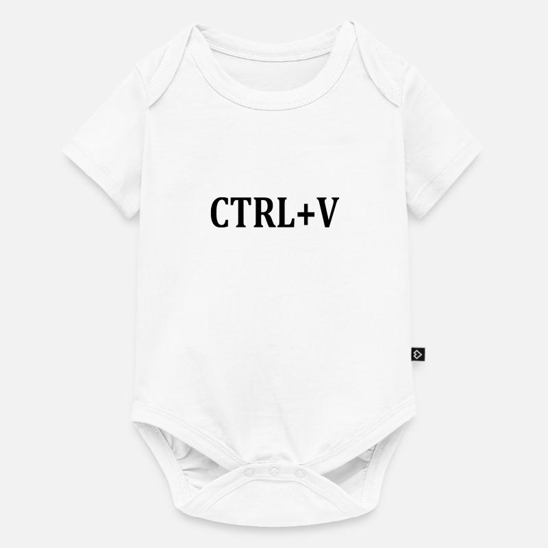 Ctrl + v - Body à manches courtes Premium Bébé - blanc