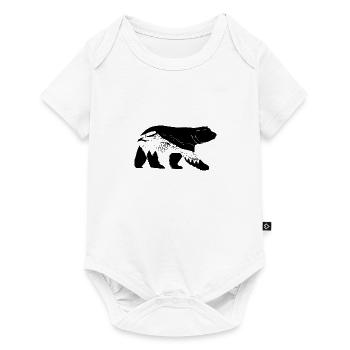 ANIMALS BEAR BEAR WILD WILDLIFE FORESTS NATURE MOTIF - Baby Premium short-sleeve bodysuit - white - Front