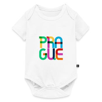 Prague Czech Republic CMYK Pop Art Style - Baby Premium short-sleeve bodysuit - white - Front