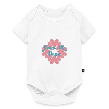 FÊTE DES PÈRES. BONNE FÊTE PAPA. PAPA. BONNE FÊTE - Body à manches courtes Premium Bébé - blanc - Devant
