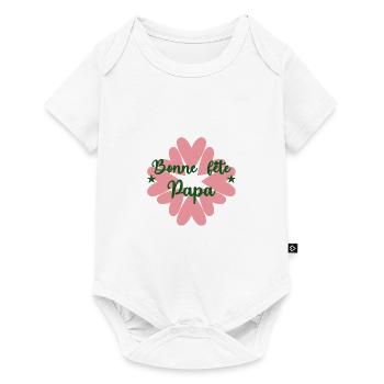 FÊTE DES PÈRES. BONNE FÊTE PAPA. PAPA. BONNE FÊTE - Body à manches courtes Premium Bébé - blanc - Devant