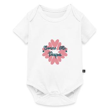 FÊTE DES PÈRES. BONNE FÊTE PAPA. PAPA. BONNE FÊTE - Body à manches courtes Premium Bébé - blanc - Devant