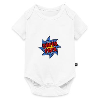 FÊTE DES PÈRES. BONNE FÊTE PAPA. PAPA. BONNE FÊTE - Body à manches courtes Premium Bébé - blanc - Devant