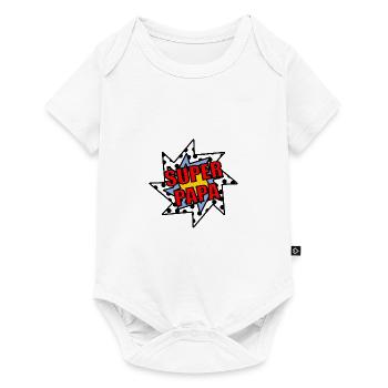 PAPA. FÊTE DES PÈRES. BONNE FÊTE PAPA. BONNE FÊTE - Body à manches courtes Premium Bébé - blanc - Devant