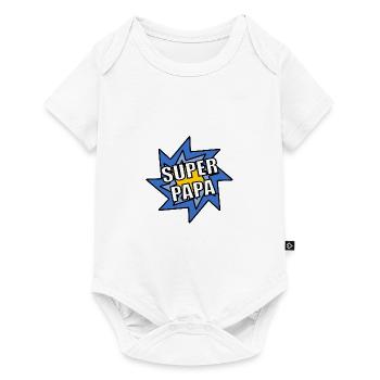 FÊTE DES PÈRES. BONNE FÊTE PAPA. PAPA. BONNE FÊTE - Body à manches courtes Premium Bébé - blanc - Devant