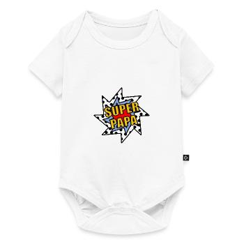 BONNE FÊTE PAPA. PAPA. FÊTE DES PÈRES. PÈRE. PAPY - Body à manches courtes Premium Bébé - blanc - Devant