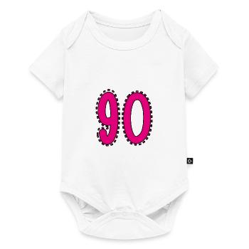 90. 90 JAHRE. 90. JAHRESTAG. 90-JÄHRIGES JUBILÄUM. - Baby Premium Kurzarmbody - Weiß - Vorne