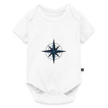 Navigation Compass Star Sailor and Skipper Boat - Baby Premium short-sleeve bodysuit - white - Front