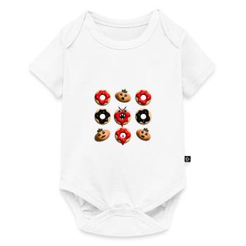 Halloween Donut sehr bissig. - Baby Premium Kurzarmbody - Weiß - Vorne