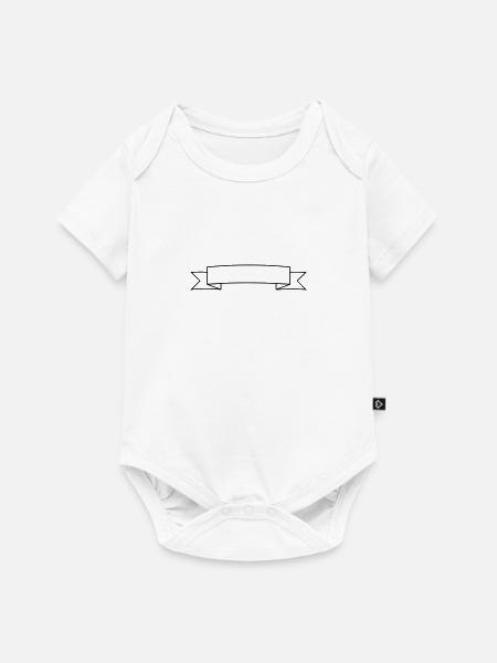 Banner gekrümmt - Baby Premium Kurzarmbody - Weiß