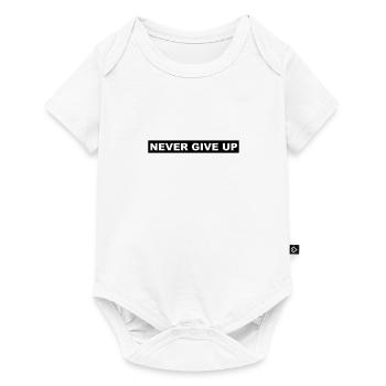 NEVER GIVE UP - Baby Premium short-sleeve bodysuit - white - Front