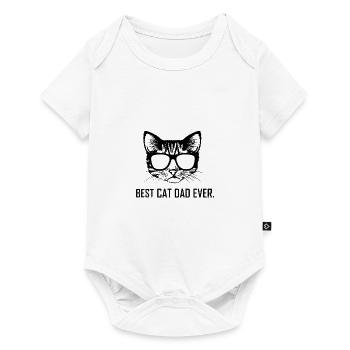 Best cat dad ever cat motif gift cat dad - Baby Premium short-sleeve bodysuit - white - Front