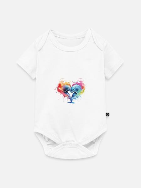Schöne Delfine - Baby Premium Kurzarmbody - Weiß