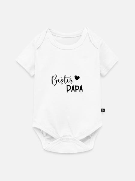 Bester Papa Geschenkidee - Baby Premium Kurzarmbody - Weiß