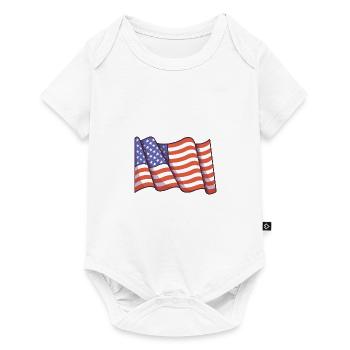 American Flag - Baby Premium short-sleeve bodysuit - white - Front