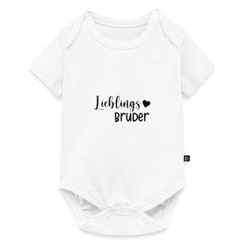 Lieblings Bruder Geschenkidee - Baby Premium Kurzarmbody - Weiß - Vorne