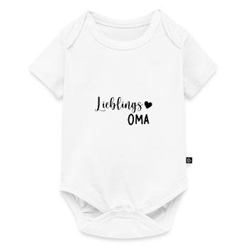 Lieblings Oma Geschenkidee - Baby Premium Kurzarmbody - Weiß - Vorne