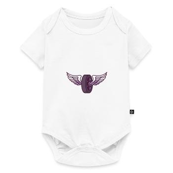 Illustration of Motorcycle Tyre - Baby Premium short-sleeve bodysuit - white - Front