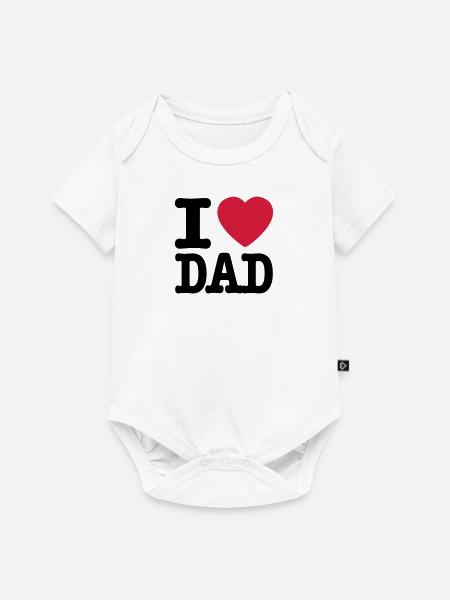 i love dad DE - Baby Premium Kurzarmbody - Weiß