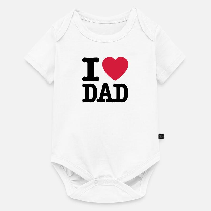 i love dad FI - Premium vauvojen lyhythihainen body - valkoinen
