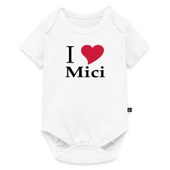 I love Mici - Das Nationalgericht in Rumänien - Baby Premium Kurzarmbody - Weiß - Vorne