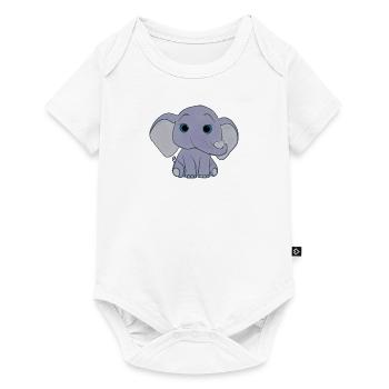 little Eli - Baby Premium Kurzarmbody - Weiß - Vorne