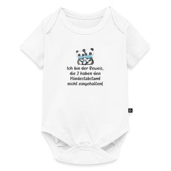 Corona Baby: Ich bin der Beweis - Baby Premium Kurzarmbody - Weiß - Vorne