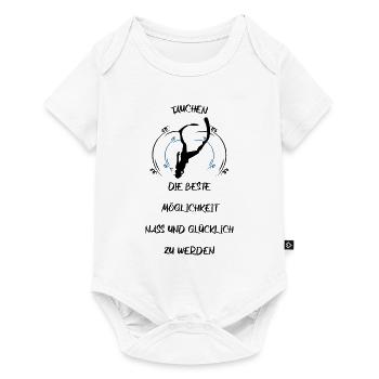 Taucher tauchen Sporttaucher Gerätetauchen - Baby Premium Kurzarmbody - Weiß - Vorne