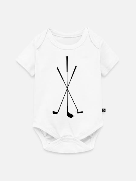 Golf - Golfschläger - Baby Premium Kurzarmbody - Weiß