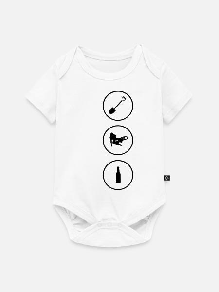 Dig ride enjoy - Baby Premium Kurzarmbody - Weiß