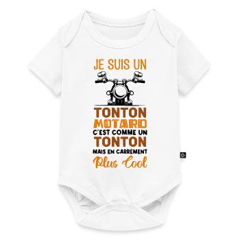 Tonton motard. Cadeau tonton motard. oncle motard. - Body à manches courtes Premium Bébé - blanc - Devant
