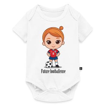 Future footballeuse - Body à manches courtes Premium Bébé - blanc - Devant