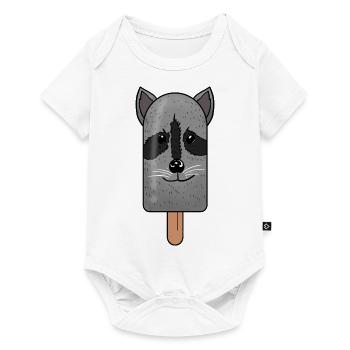 Raccoon Head Popsicle - Baby Premium short-sleeve bodysuit - white - Front
