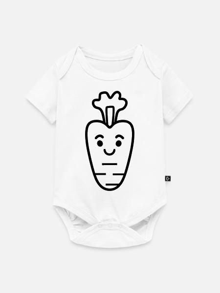 Karotte - Baby Premium Kurzarmbody - Weiß