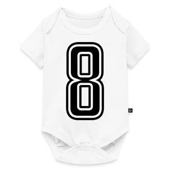 8 - Baby Premium Kurzarmbody - Weiß - Vorne