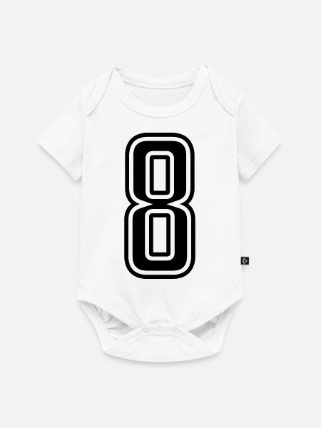 8 - Baby Premium Kurzarmbody - Weiß